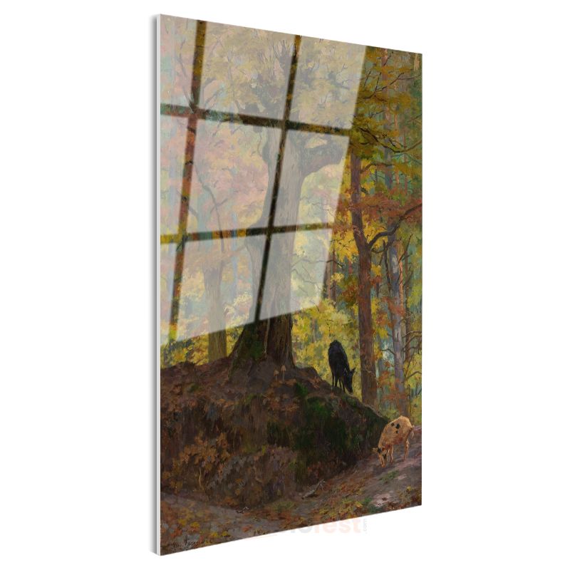 Ivan Shishkin - Sonbahar Ormanı Cam Tablo