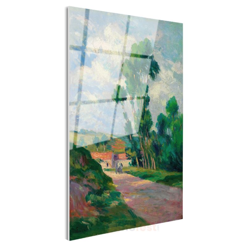 Maximilien Luce - Kırsal Yol Cam Tablo