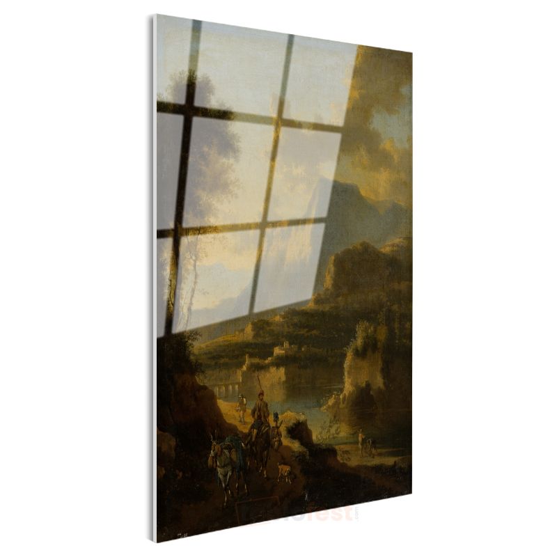 Claude Lorrain - Altın Işıklı Vadi Cam Tablo
