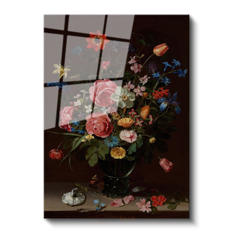 Jan Davidsz de Heem - Çiçek Buketi Cam Tablo