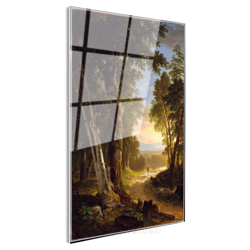 Asher Brown Durand - Orman Yolu Cam Tablo