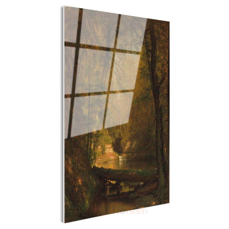 Albert Bierstadt - Sonbahar Ormanı Cam Tablo