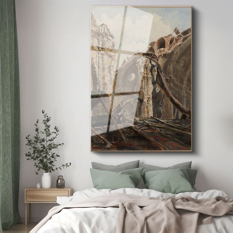 Richard Parkes Bonington - Yıkıntılar Arasında Cam Tablo