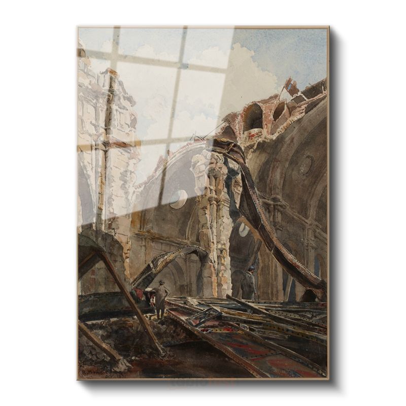 Richard Parkes Bonington - Yıkıntılar Arasında Cam Tablo