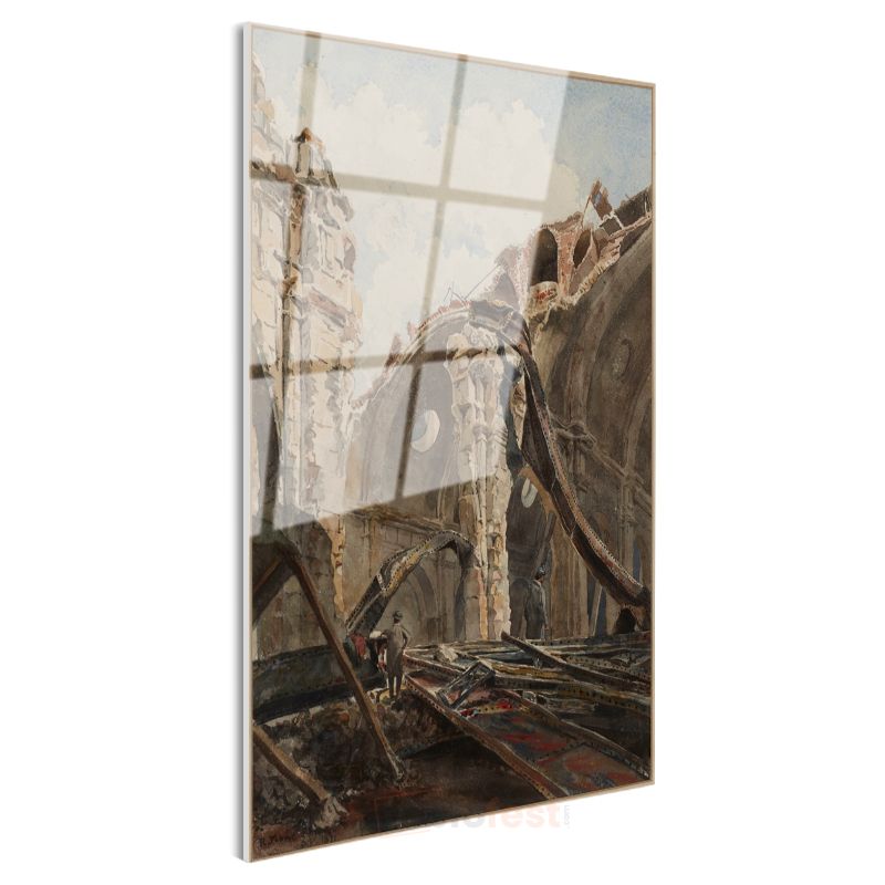Richard Parkes Bonington - Yıkıntılar Arasında Cam Tablo