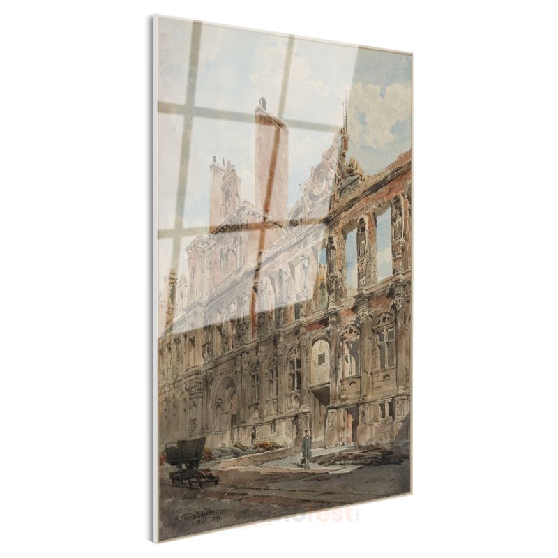 Richard Parkes Bonington - Tarihi Çeşme Cam Tablo