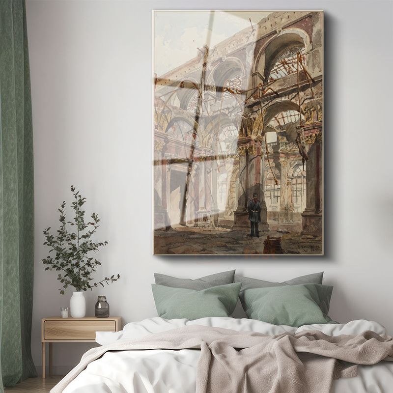 Richard Parkes Bonington - Katedral İçi Cam Tablo