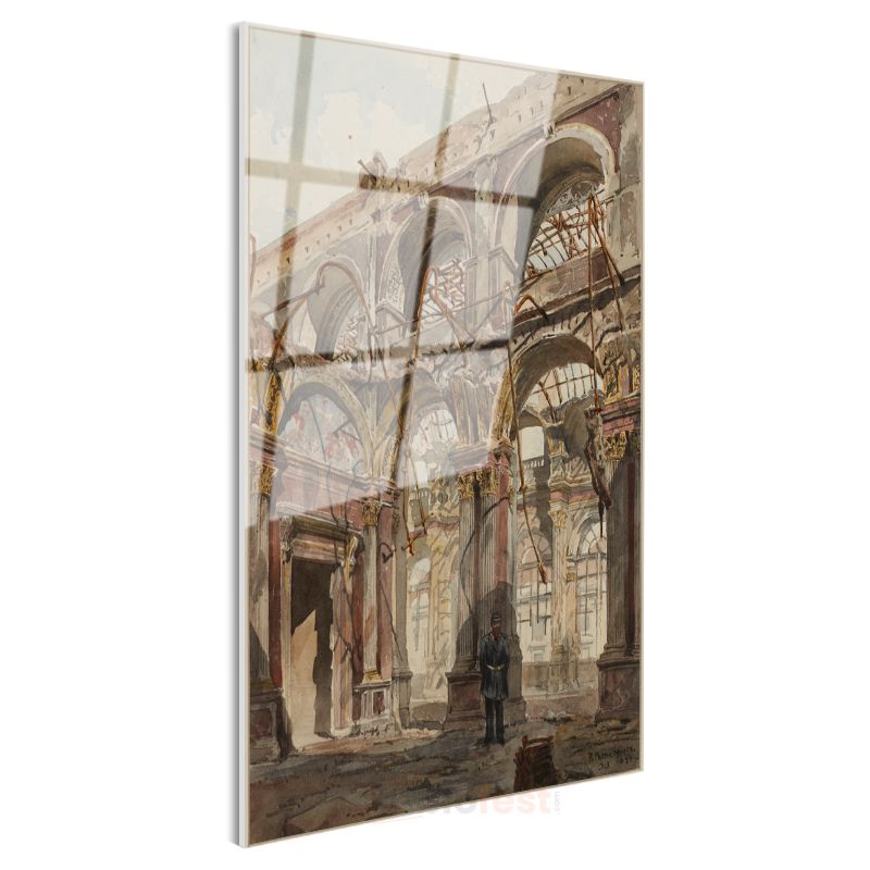 Richard Parkes Bonington - Katedral İçi Cam Tablo