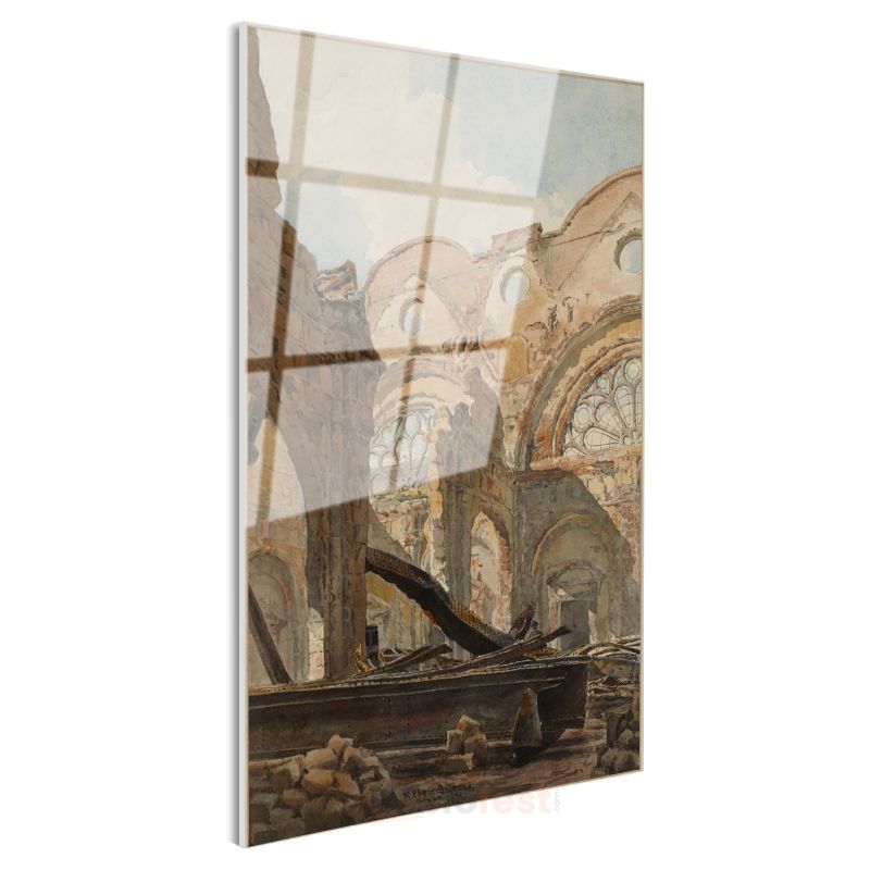 Richard Parkes Bonington - Mimari Kalıntılar Cam Tablo