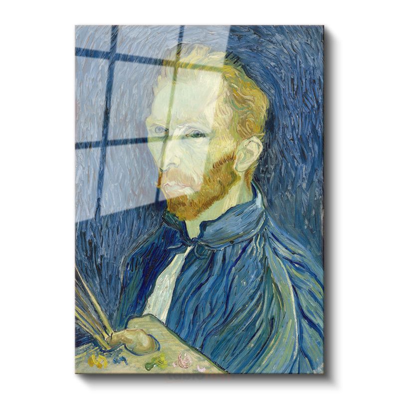 Vincent van Gogh - Mavi Otoportre Cam Tablo