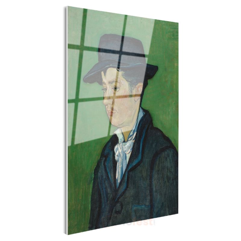 Vincent van Gogh - Şapkalı Armand Roulin Portresi Cam Tablo