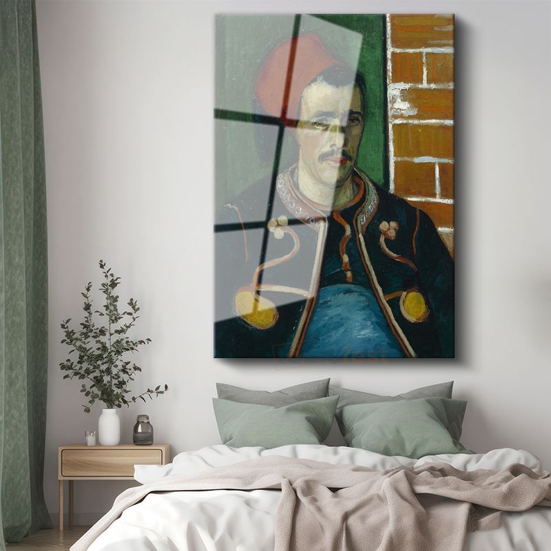 Vincent van Gogh - Zuavlı Asker Portresi Cam Tablo