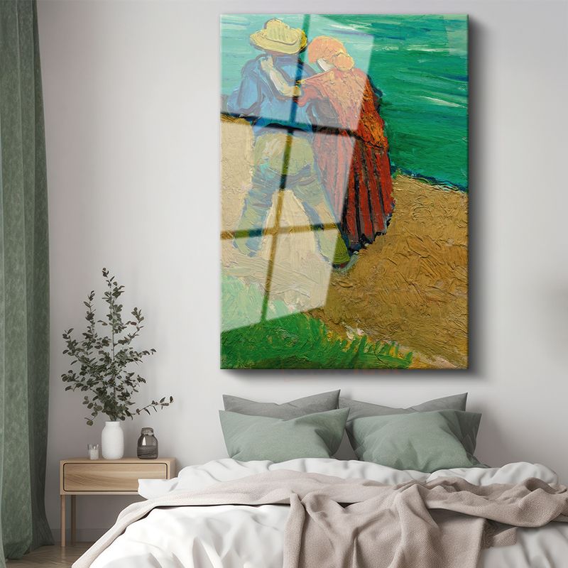 Vincent van Gogh - Arles'de Aşıklar Cam Tablo