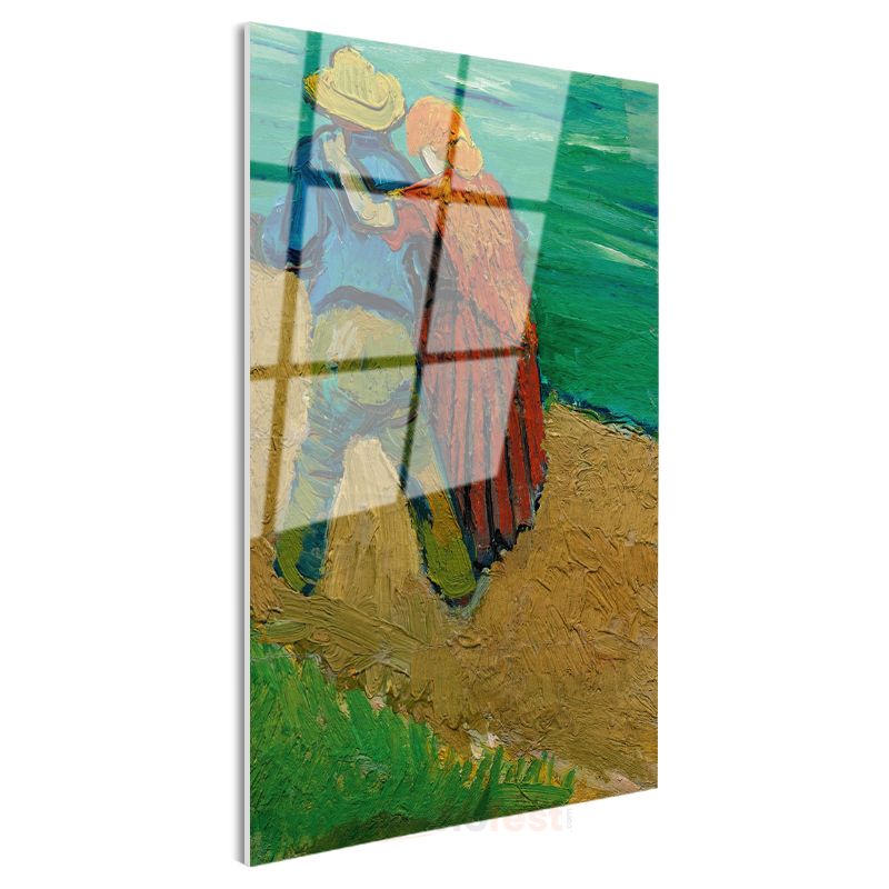 Vincent van Gogh - Arles'de Aşıklar Cam Tablo