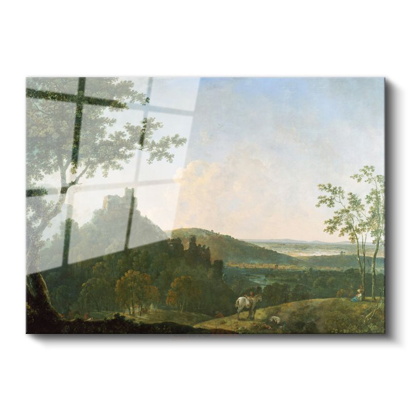 Richard Wilson - Tepeden Manzara ve Kale Cam Tablo