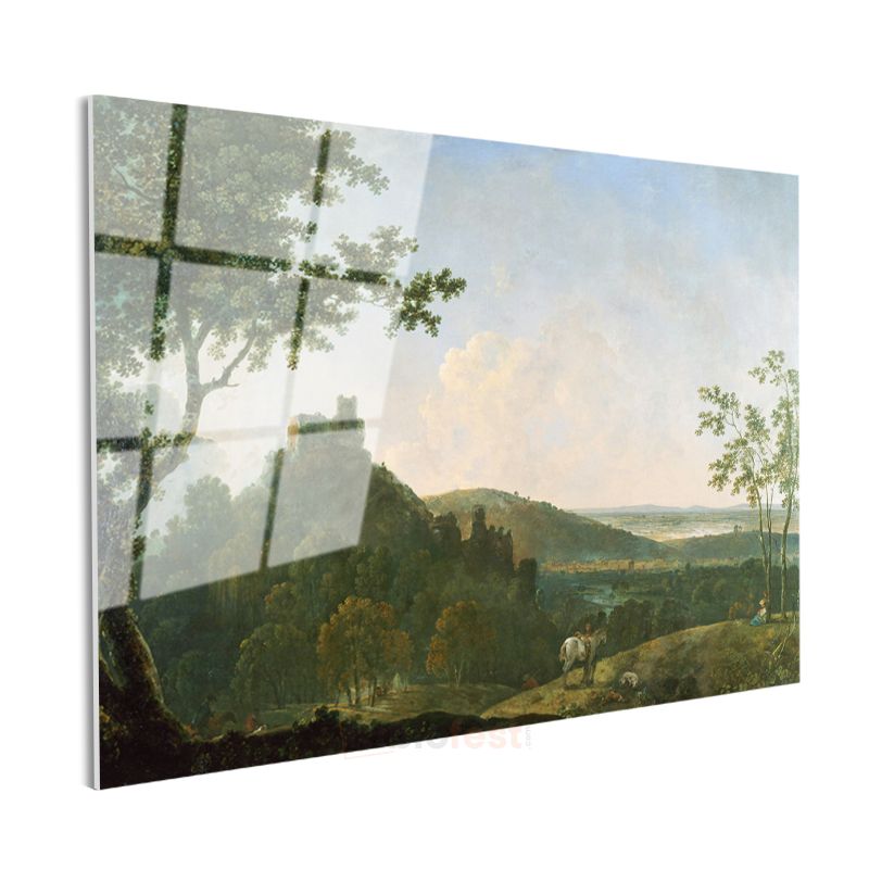 Richard Wilson - Tepeden Manzara ve Kale Cam Tablo