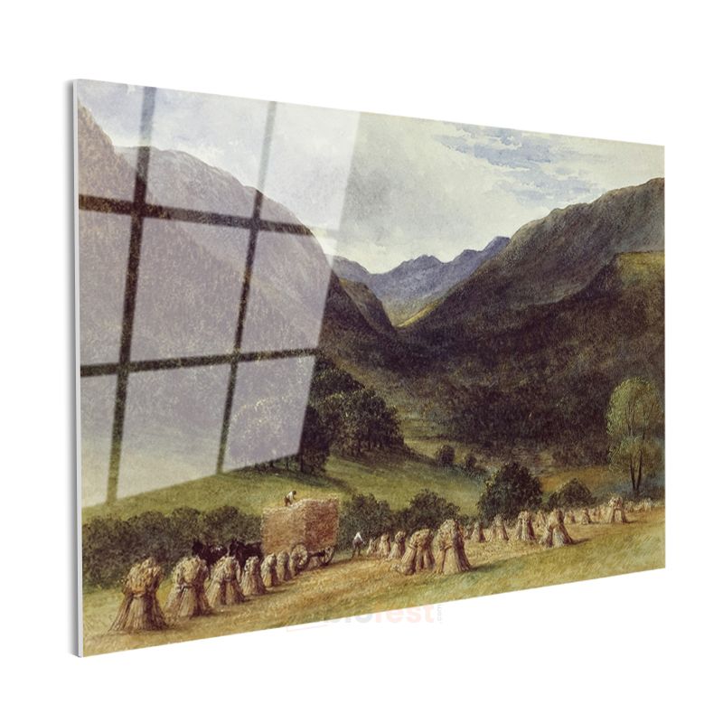 J.M.W. Turner - Dağ Vadisi ve Hasat Cam Tablo