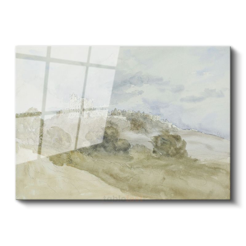 J.M.W. Turner - Tepedeki Şato Cam Tablo