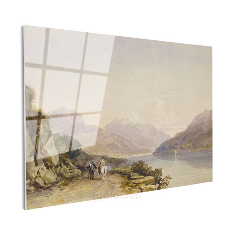 J.M.W. Turner - Dağ Manzarası Cam Tablo