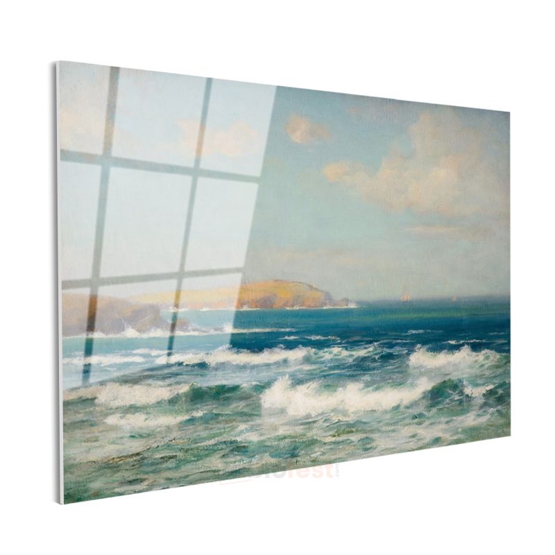 Frederick Judd Waugh - Deniz Manzarası Cam Tablo