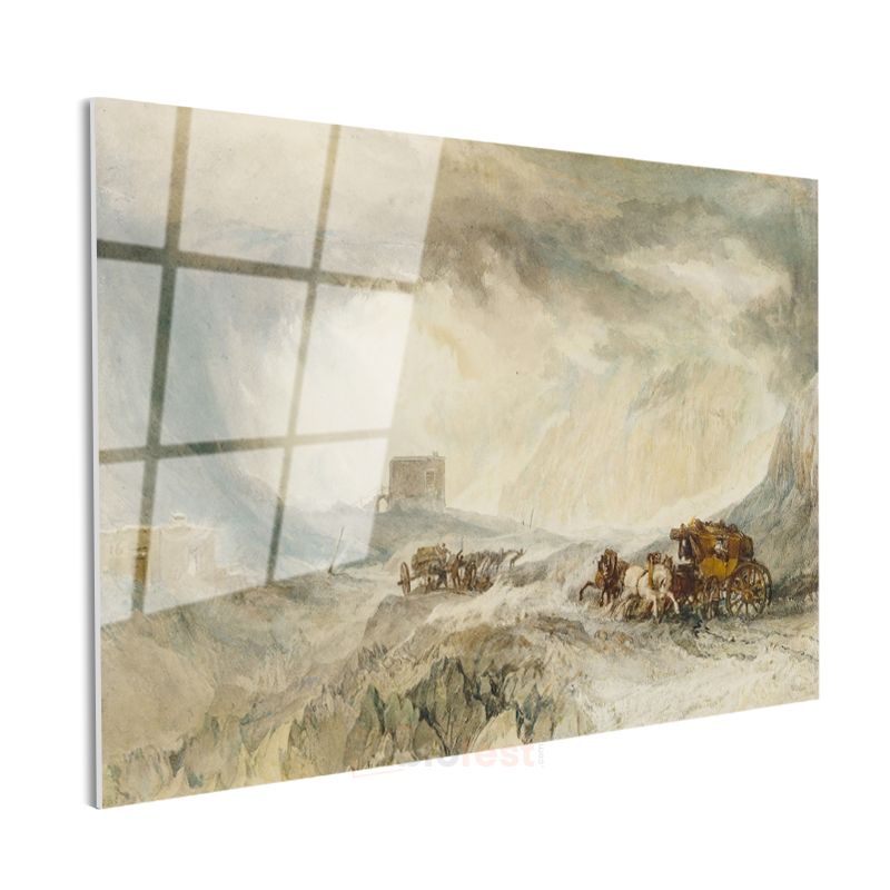 J.M.W. Turner - Kar Fırtınası Cam Tablo