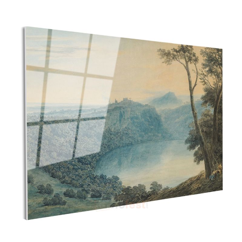 J.M.W. Turner - Nemi Gölü Manzarası Cam Tablo
