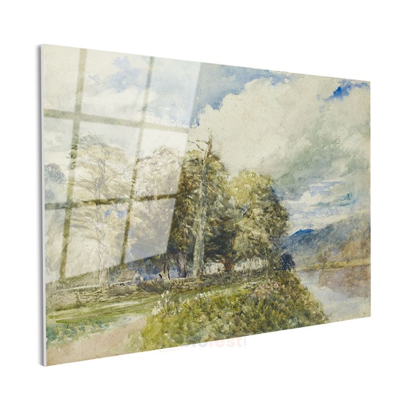 J.M.W. Turner - Ağaçlık Manzara Cam Tablo
