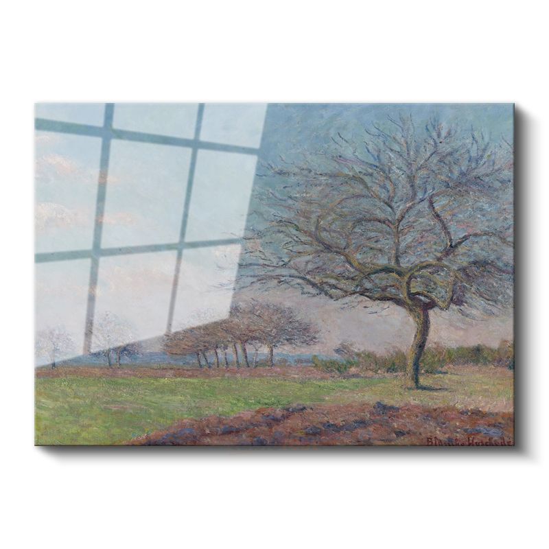 Blanche Hoschedé-Monet - Kış Ağacı Manzarası Cam Tablo