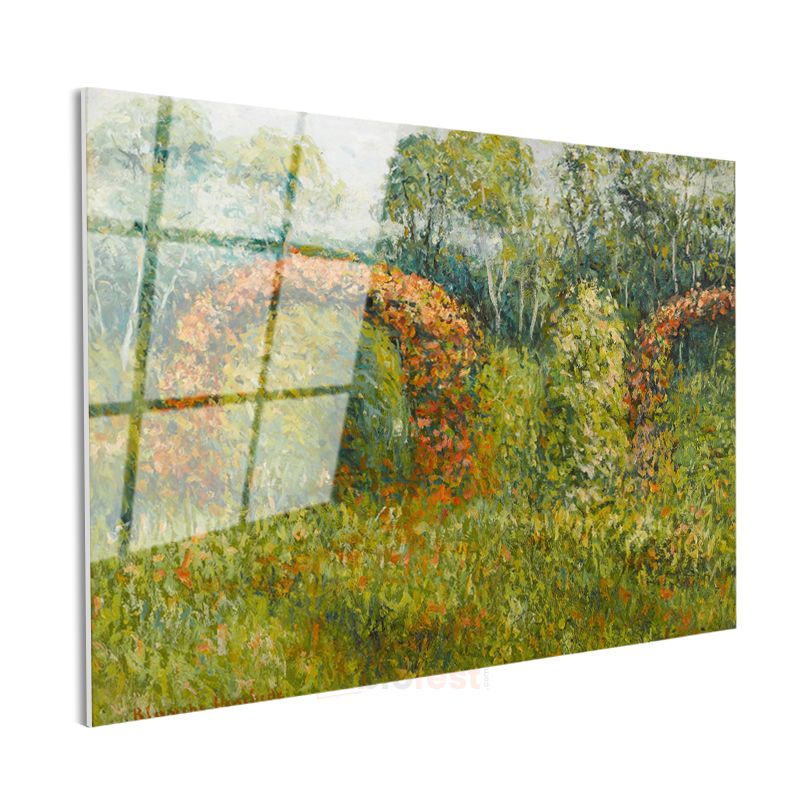 Claude Monet - Çiçekli Kemerler Cam Tablo