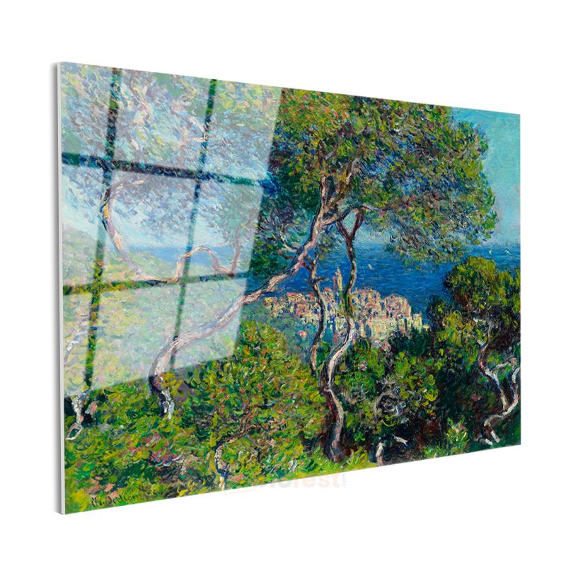 Claude Monet - Akdeniz Kıyısı Cam Tablo