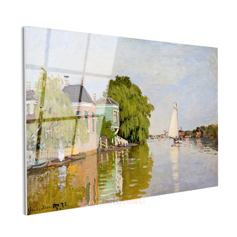 Claude Monet - Zaandam Kanalı Cam Tablo