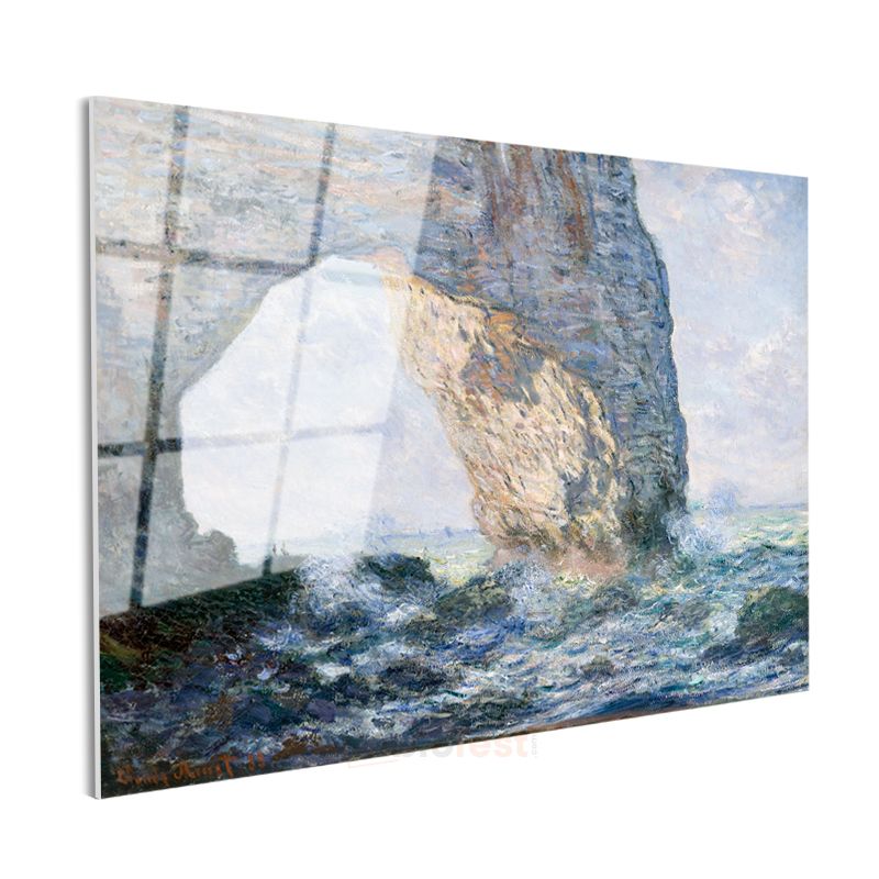 Claude Monet - Manneporte Kayalığı Cam Tablo