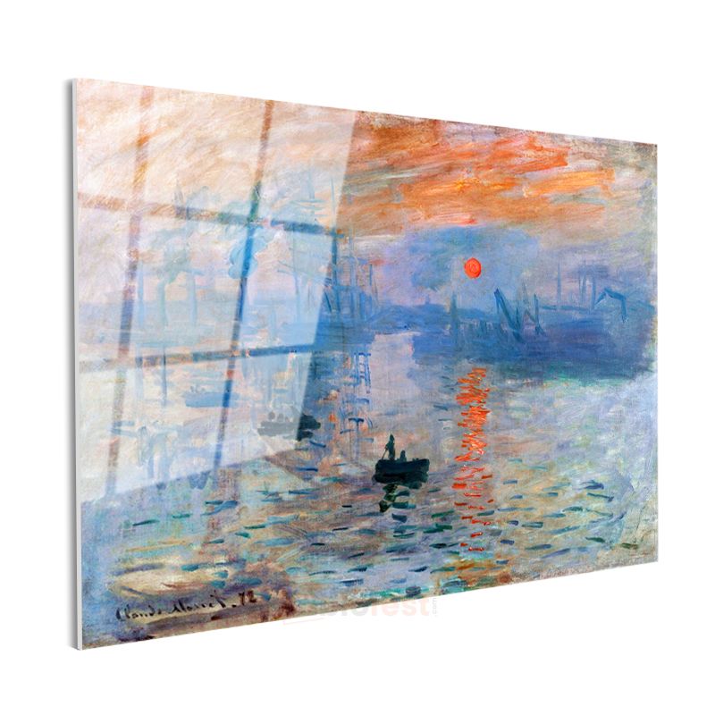 Claude Monet - İzlenim Gün Doğumu Cam Tablo