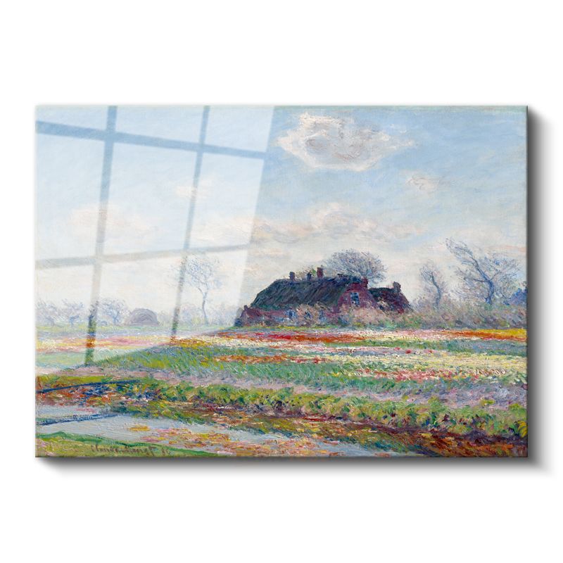 Claude Monet - Lale Tarlaları Cam Tablo