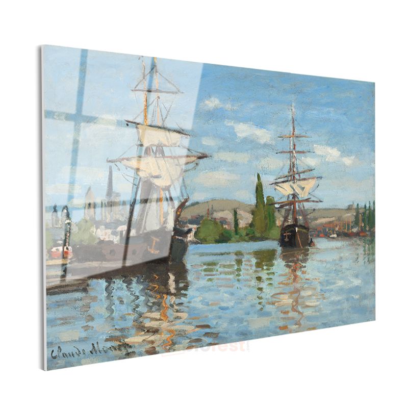 Claude Monet - Gemiler Cam Tablo