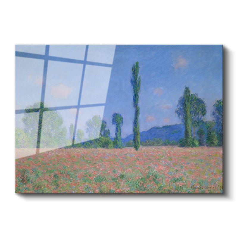 Claude Monet - Gelincik Tarlası Cam Tablo