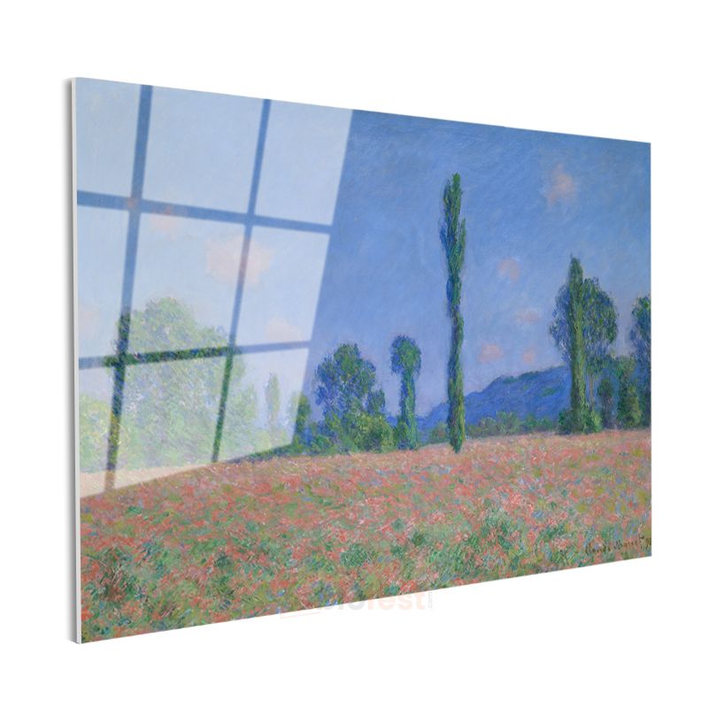Claude Monet - Gelincik Tarlası Cam Tablo