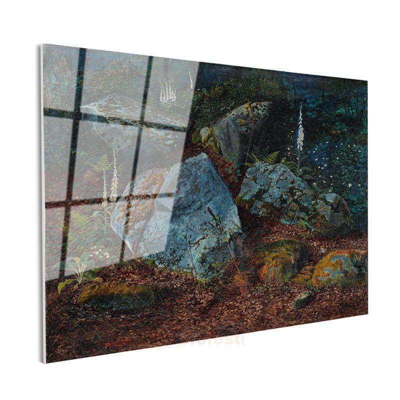 John Everett Millais - Orman Taşları Cam Tablo