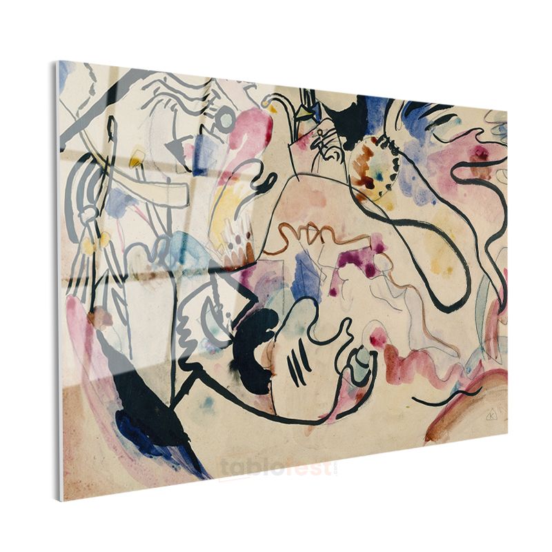 Wassily Kandinsky - Kompozisyon VIII Cam Tablo