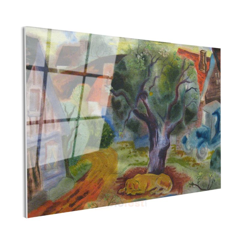 Marc Chagall - Köy Manzarası Cam Tablo