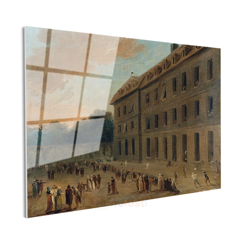 Hubert Robert - Saray Avlusu Cam Tablo