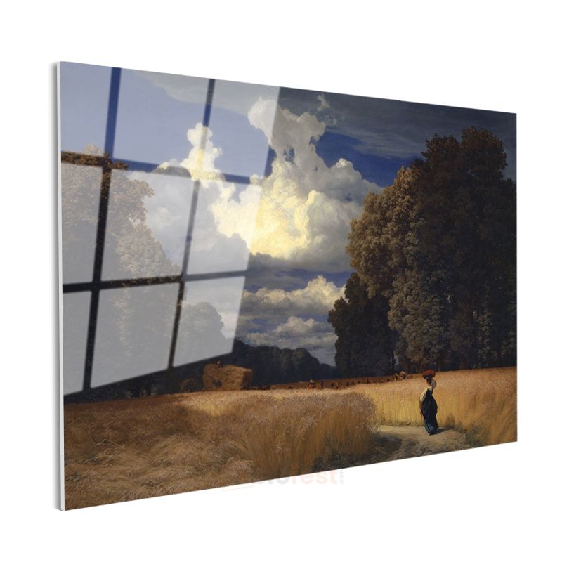 Albert Bierstadt - Bulutlu Manzara Cam Tablo