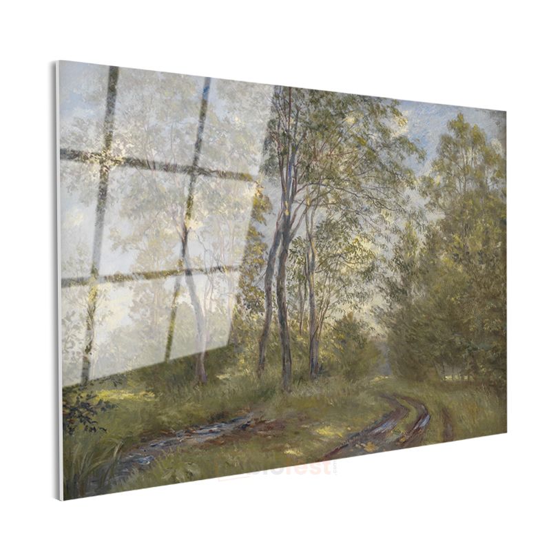 Alfred Sisley - Ağaçlık Patika Cam Tablo