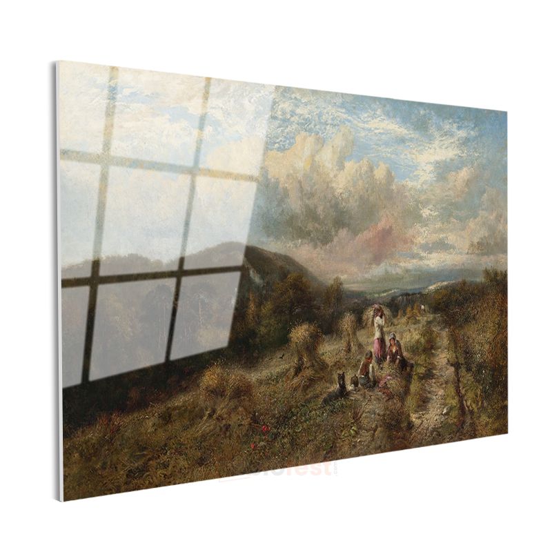 John Constable - Hasat Zamanı Cam Tablo