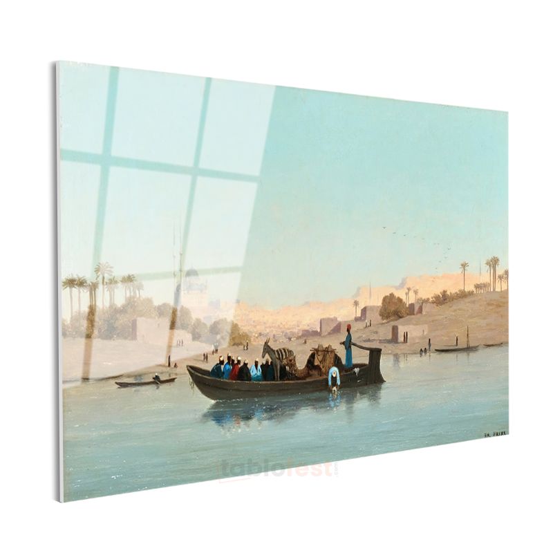 Jean-Léon Gérôme - Nil Nehri Üzerinde Yolculuk Cam Tablo