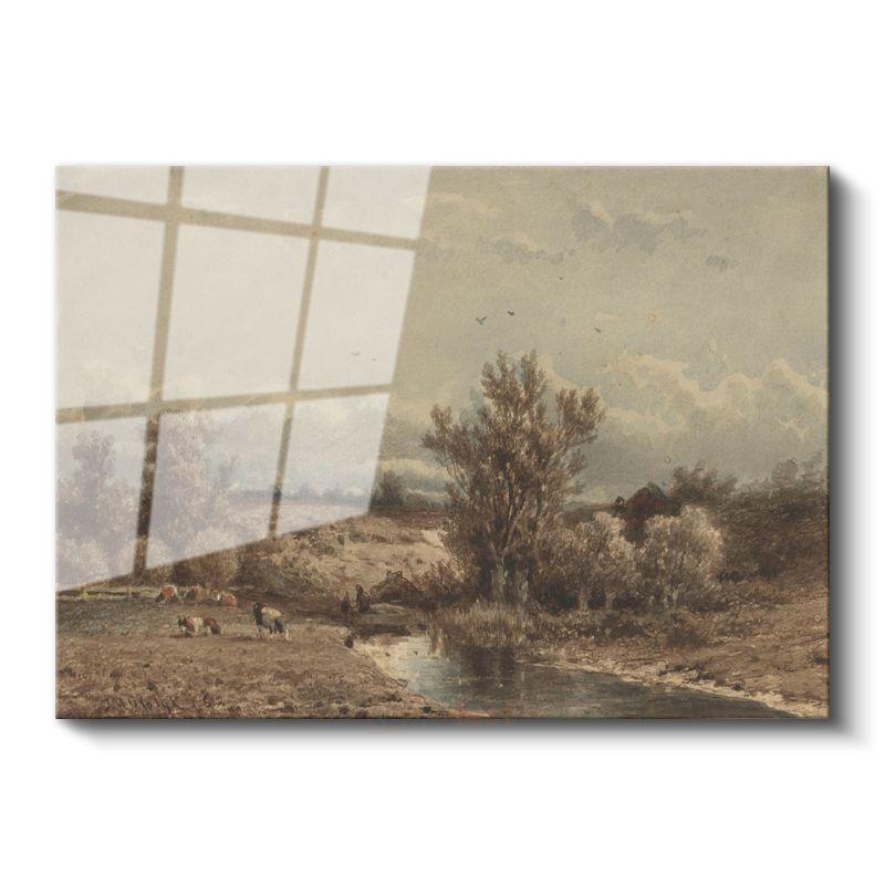 Théodore Rousseau - Kırsal Manzara Cam Tablo