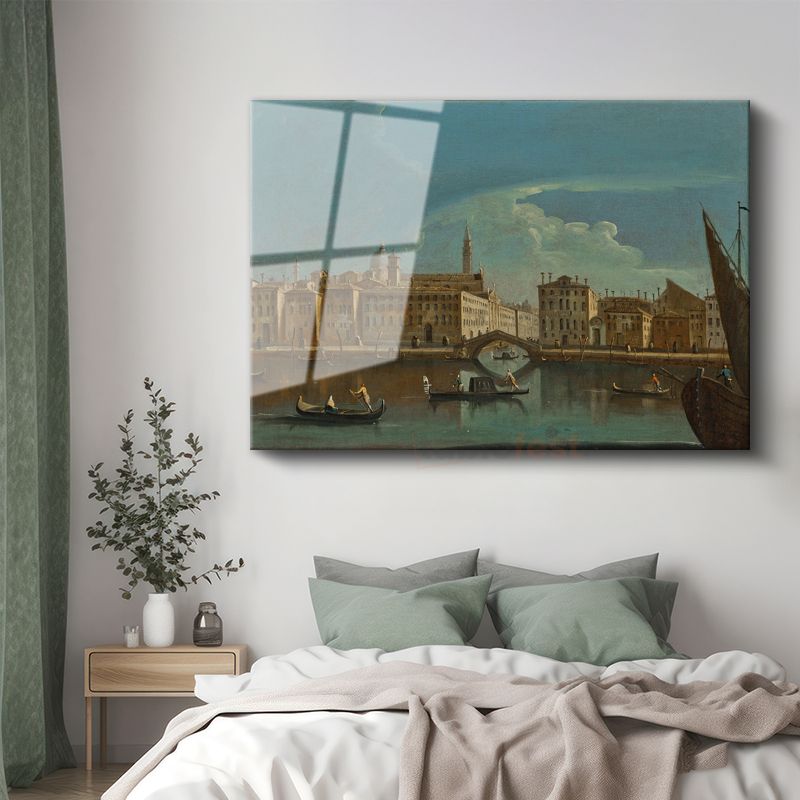 Canaletto - Venedik Kanalı Cam Tablo