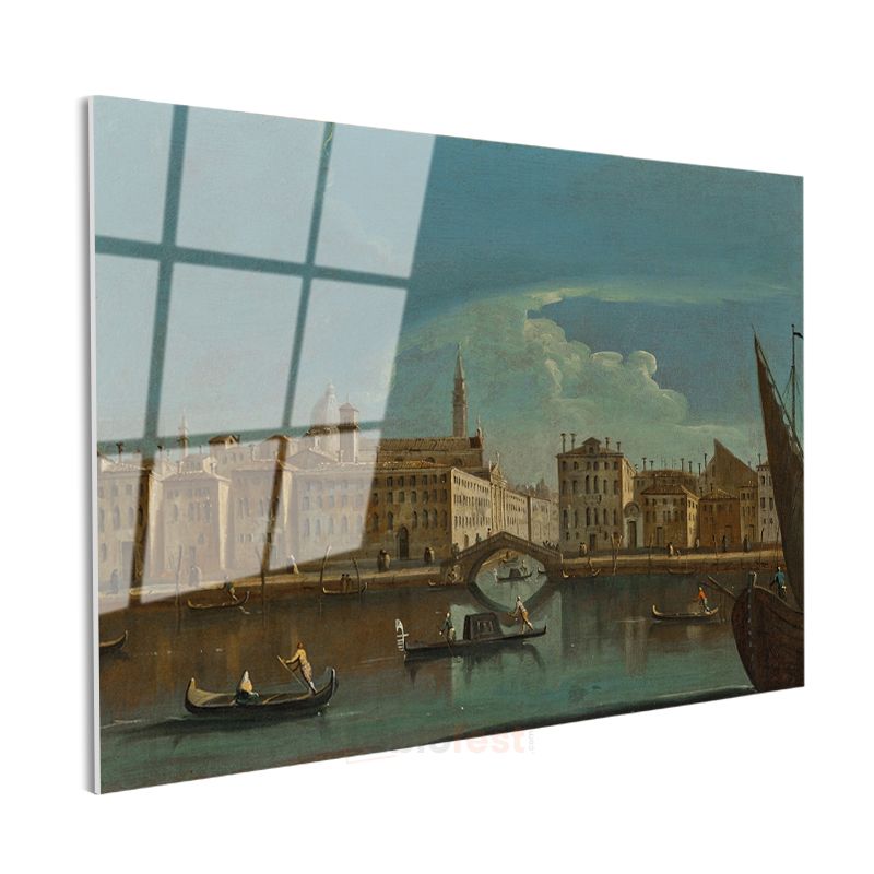 Canaletto - Venedik Kanalı Cam Tablo