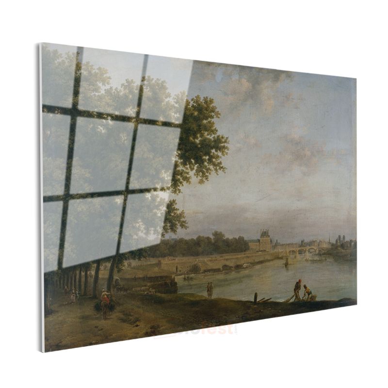 Richard Parkes Bonington - Seine Nehri Manzarası Cam Tablo