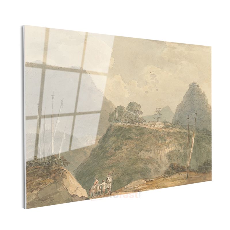 J.M.W. Turner - Dağlık Manzara Cam Tablo